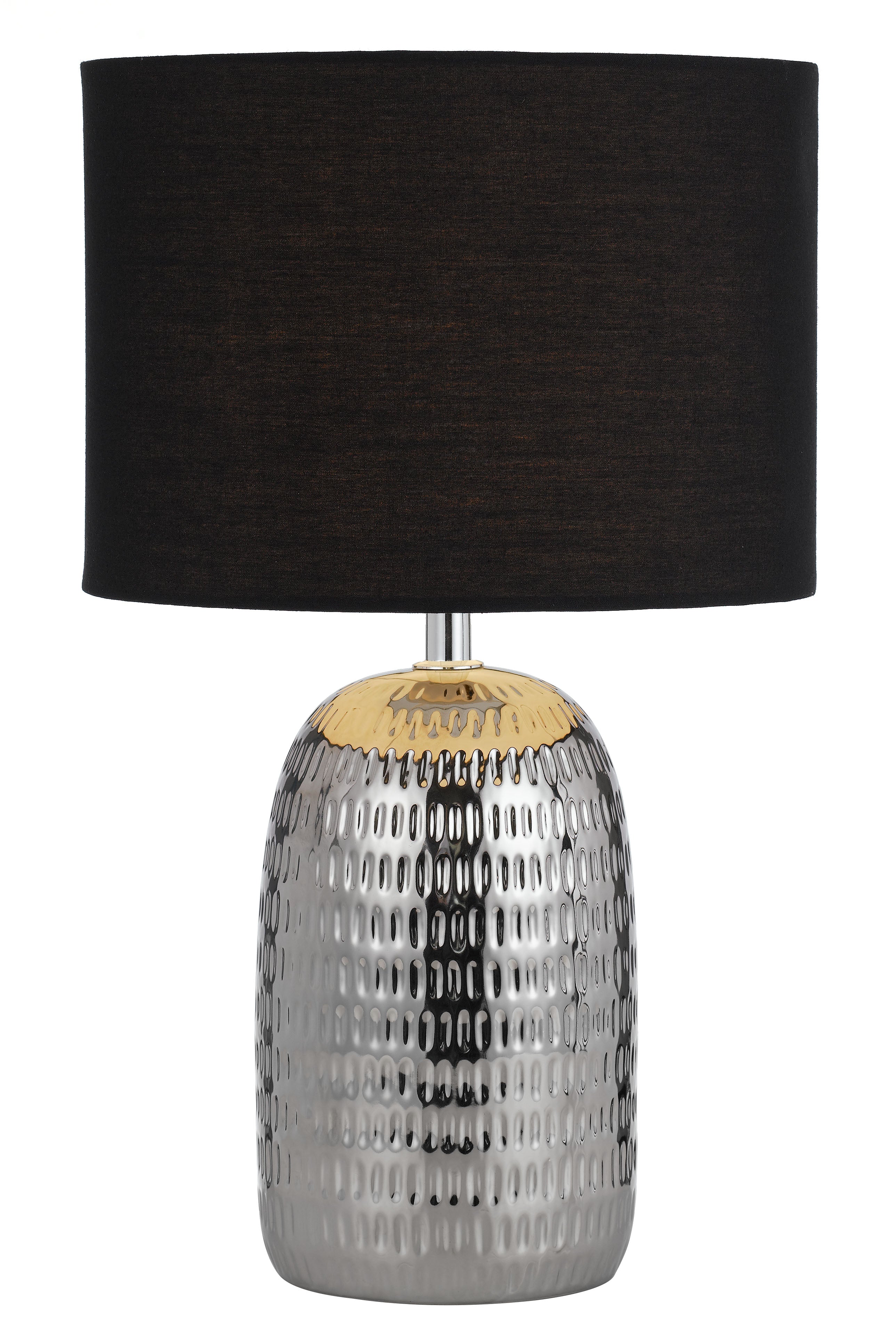 Hammered silver fashion table lamp