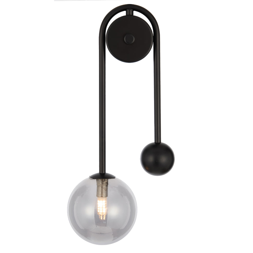 FELTON ARM WALL LIGHT BLACK