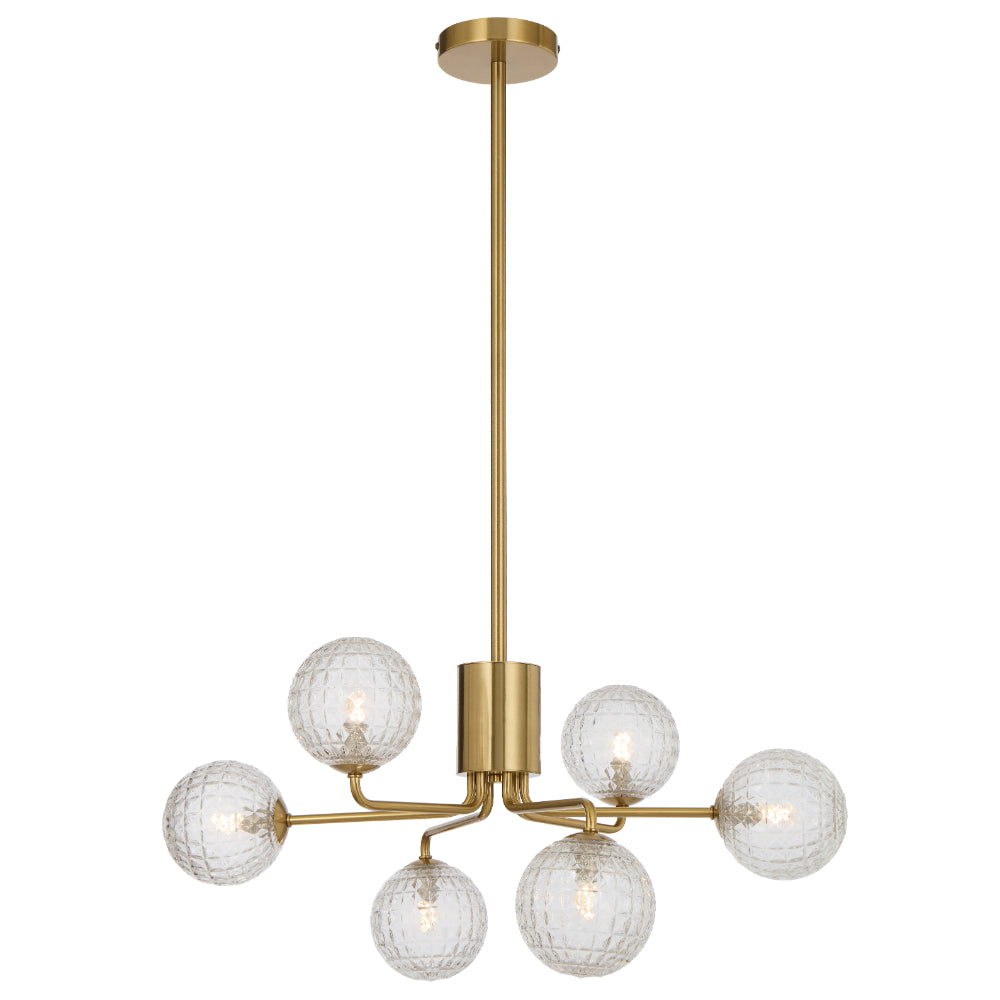 FELTON 6 LIGHT PENDANT ANTIQUE GOLD