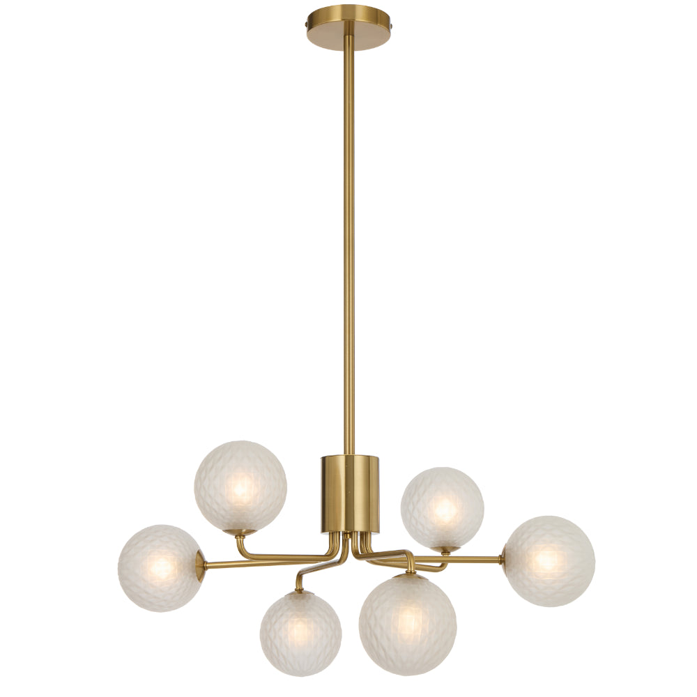 FELTON 6 LIGHT PENDANT ANTIQUE GOLD