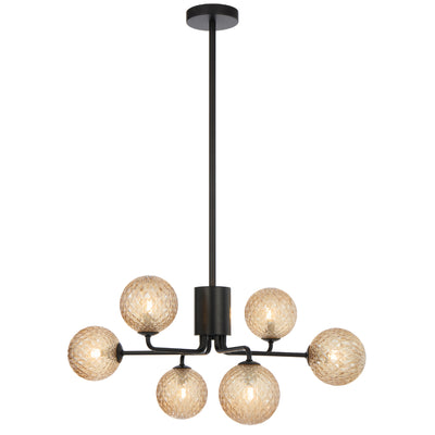 FELTON 6 LIGHT PENDANT BLACK