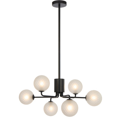 FELTON 6 LIGHT PENDANT BLACK