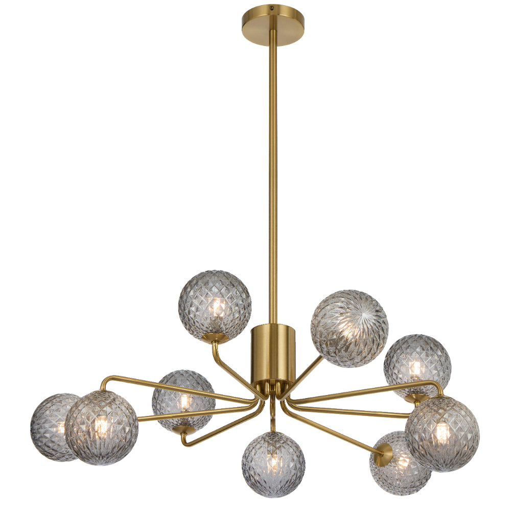 FELTON 9 LIGHT PENDANT ANTIQUE GOLD