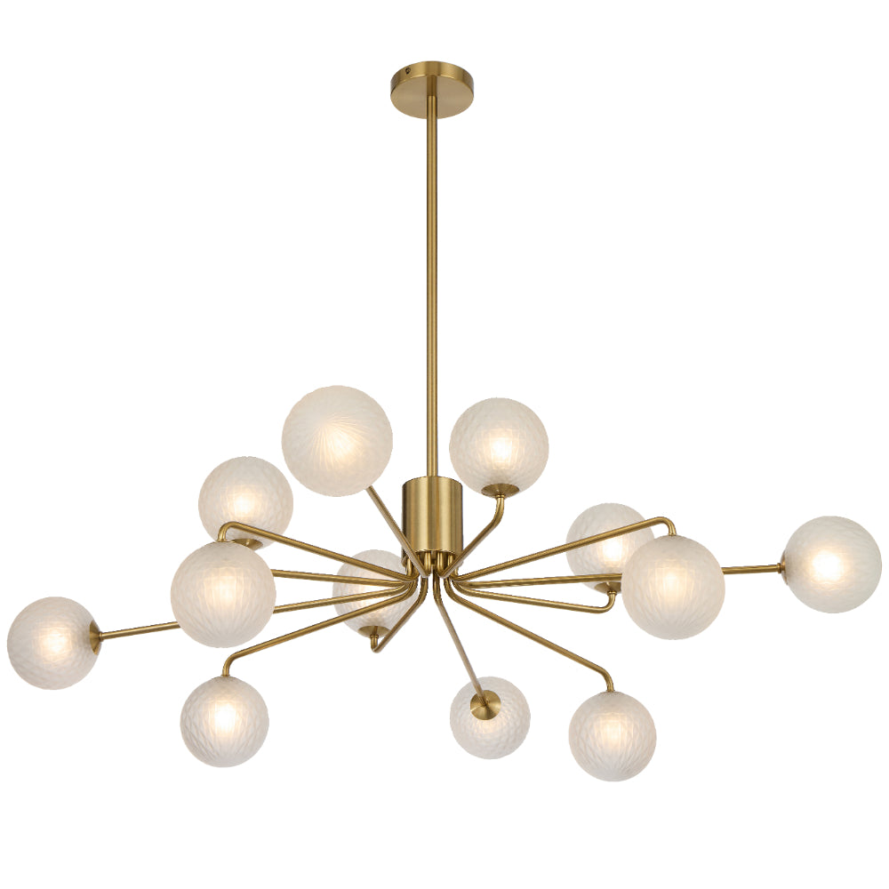 FELTON 12 LIGHT PENDANT ANTIQUE GOLD