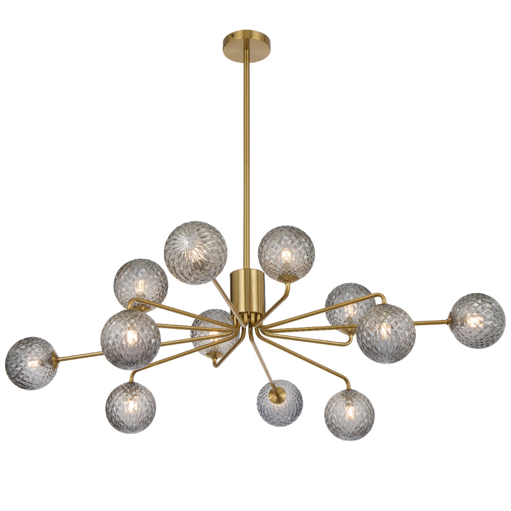 FELTON 12 LIGHT PENDANT ANTIQUE GOLD