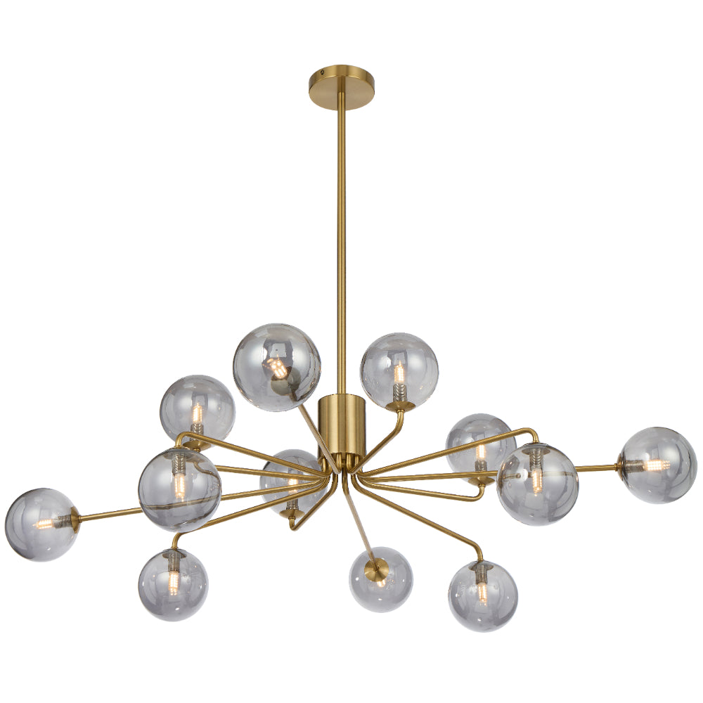 FELTON 12 LIGHT PENDANT ANTIQUE GOLD