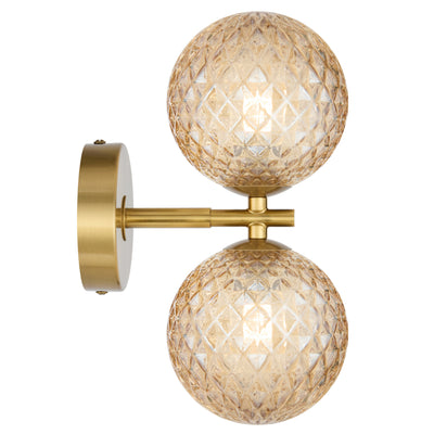 FELTON 2 LIGHT WALL LIGHT ANTIQUE GOLD