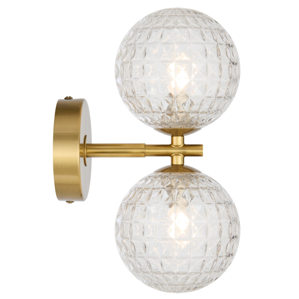 FELTON 2 LIGHT WALL LIGHT ANTIQUE GOLD