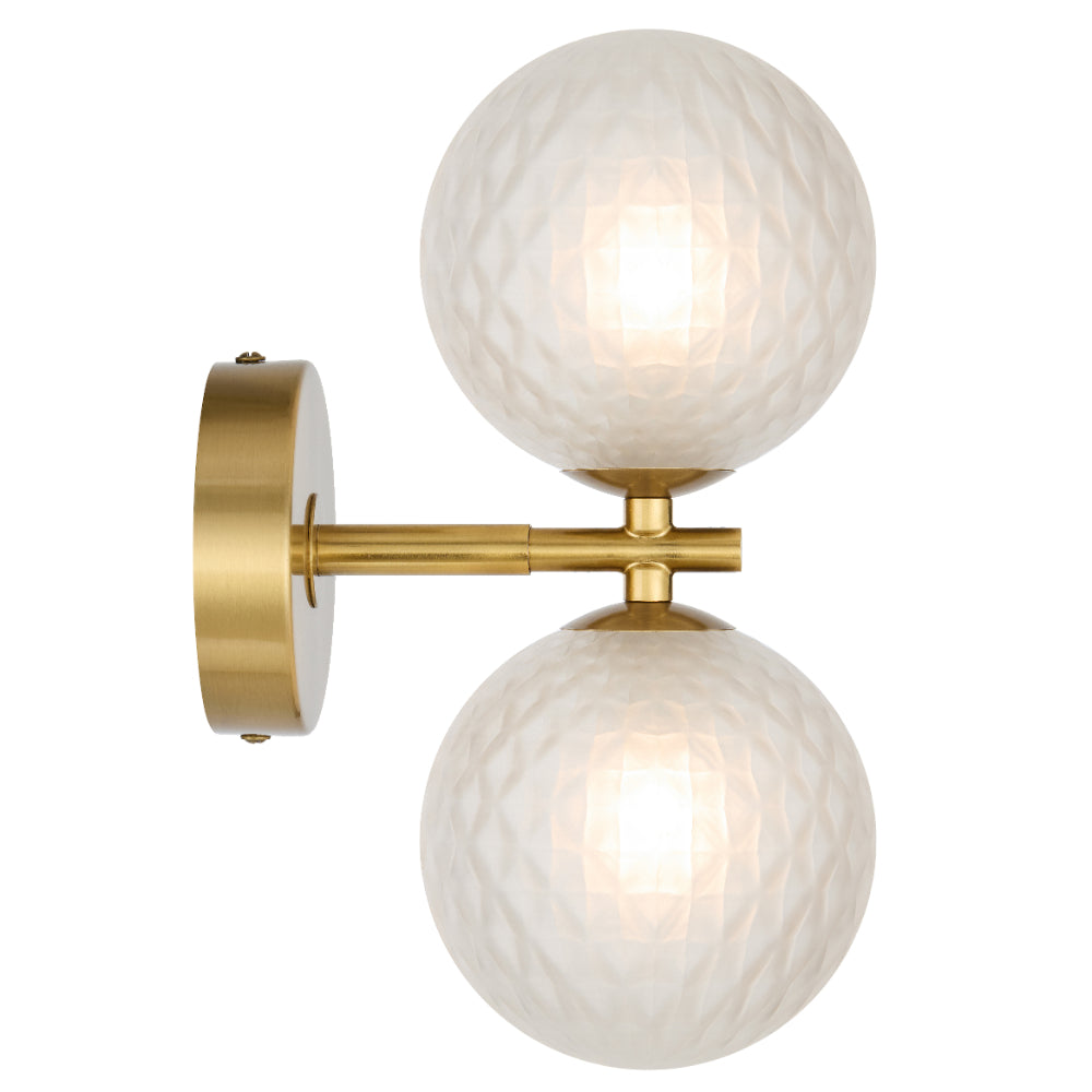 FELTON 2 LIGHT WALL LIGHT ANTIQUE GOLD