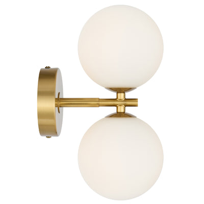 FELTON 2 LIGHT WALL LIGHT ANTIQUE GOLD