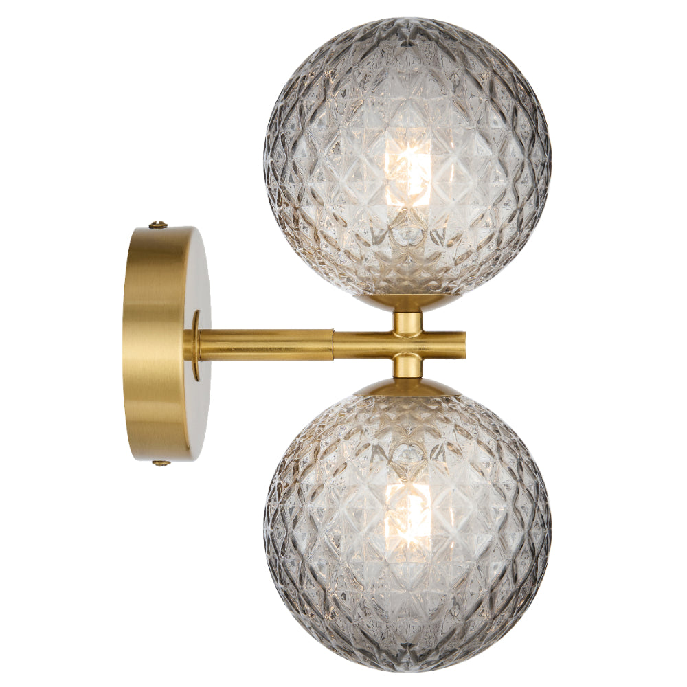 FELTON 2 LIGHT WALL LIGHT ANTIQUE GOLD