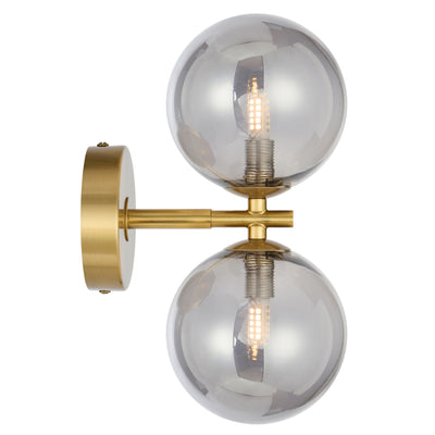 FELTON 2 LIGHT WALL LIGHT ANTIQUE GOLD