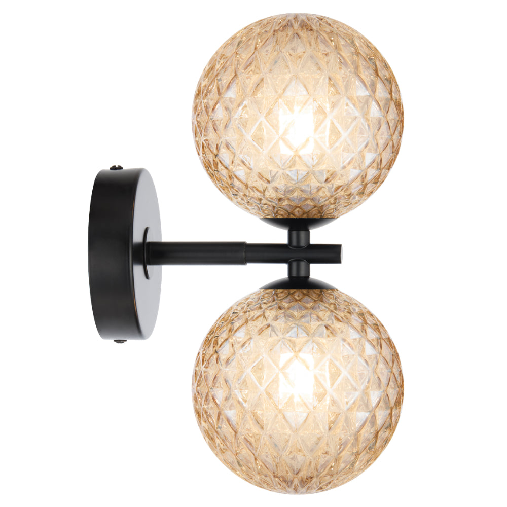 FELTON 2 LIGHT WALL LIGHT BLACK