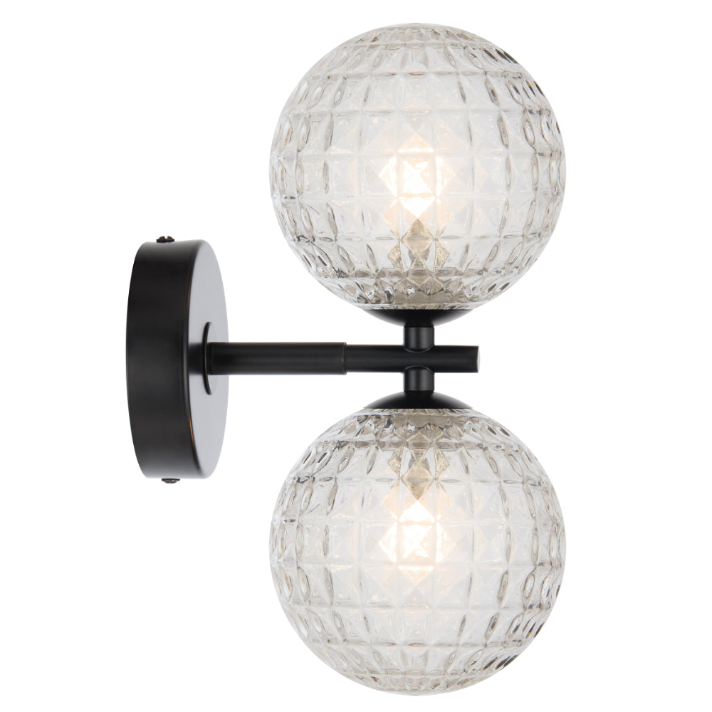 FELTON 2 LIGHT WALL LIGHT BLACK