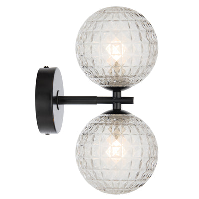 FELTON 2 LIGHT WALL LIGHT BLACK