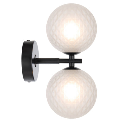 FELTON 2 LIGHT WALL LIGHT BLACK