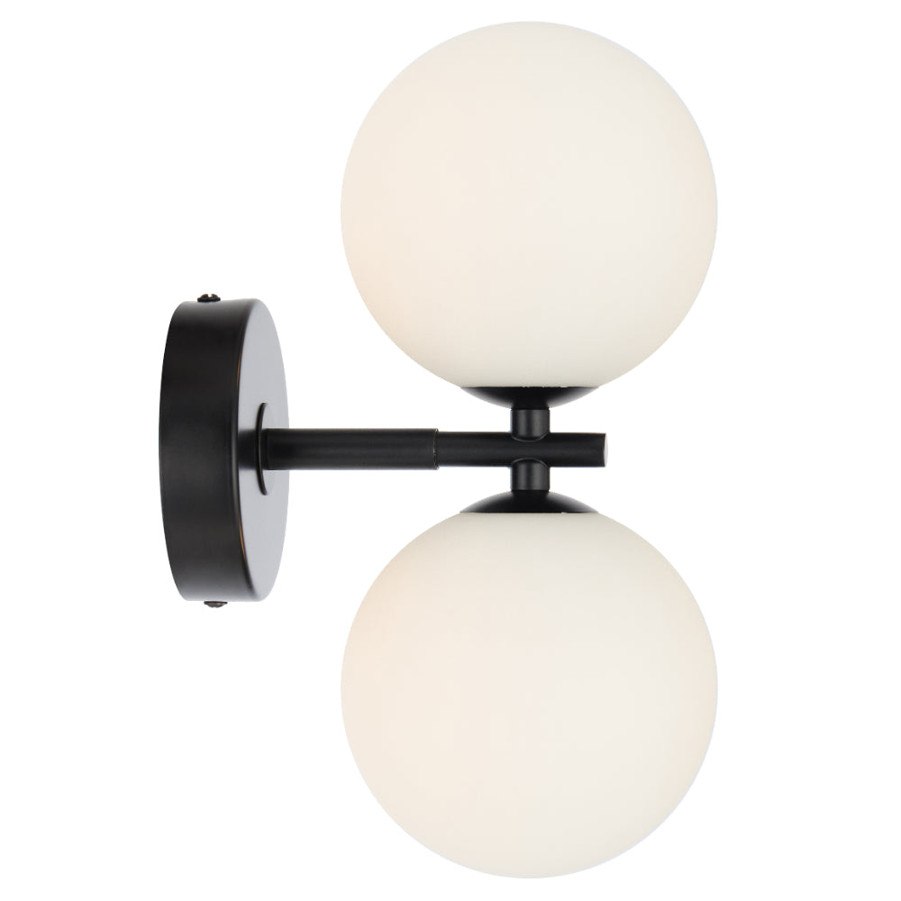 FELTON 2 LIGHT WALL LIGHT BLACK