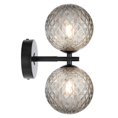 FELTON 2 LIGHT WALL LIGHT BLACK