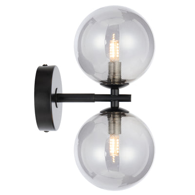 FELTON 2 LIGHT WALL LIGHT BLACK