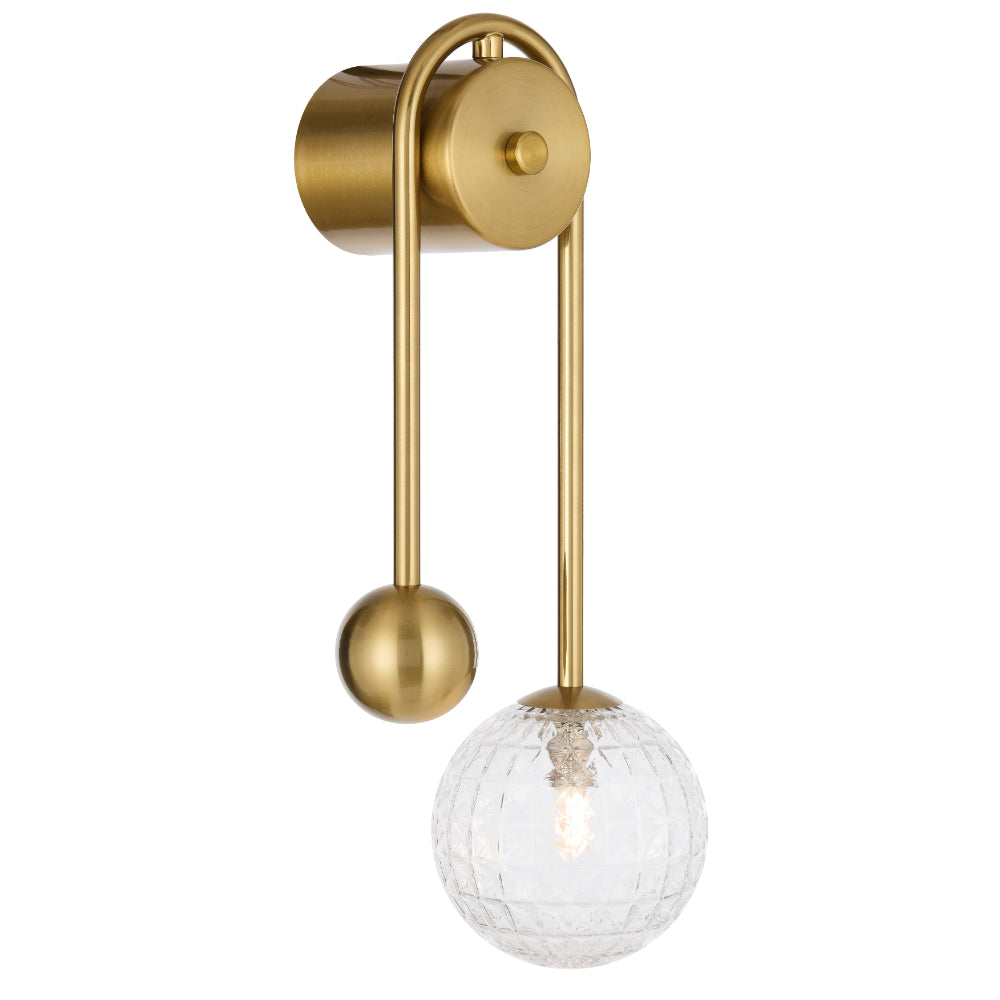 FELTON ARM WALL LIGHT ANTIQUE GOLD