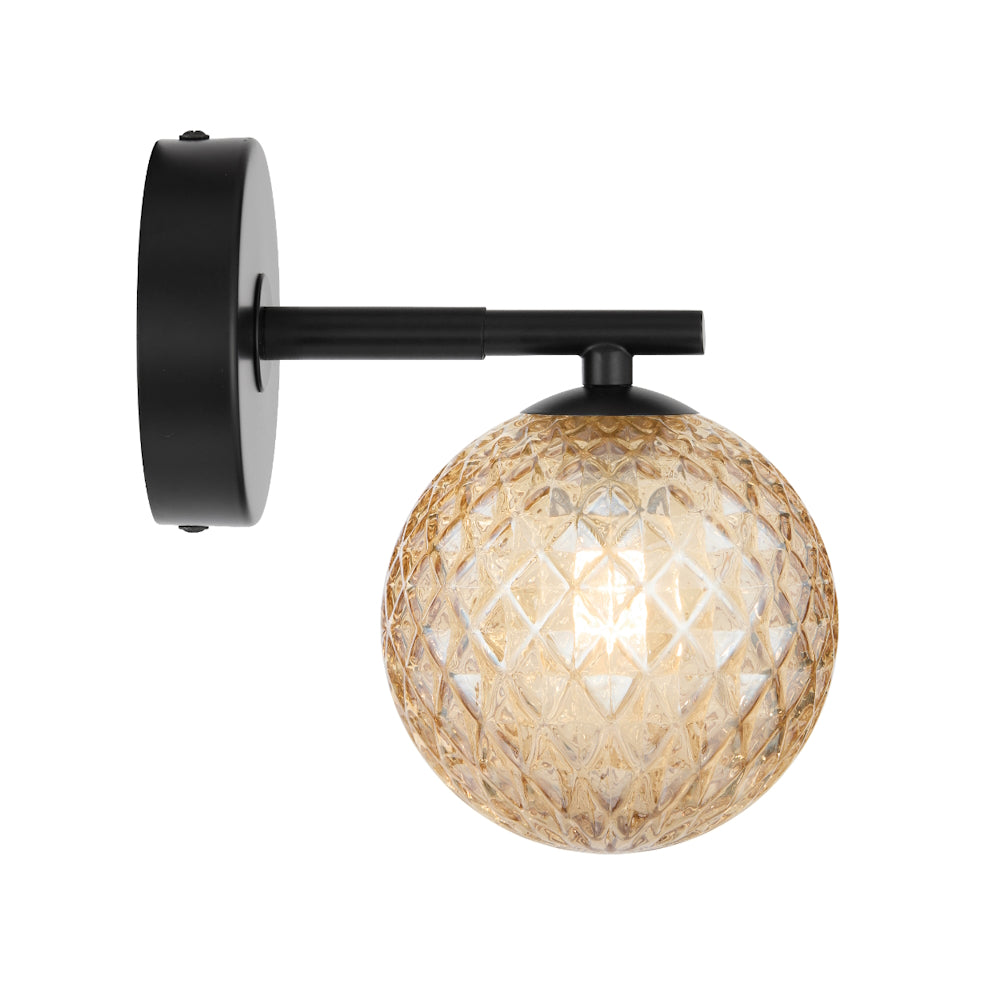 FELTON 1 LIGHT WALL LIGHT BLACK