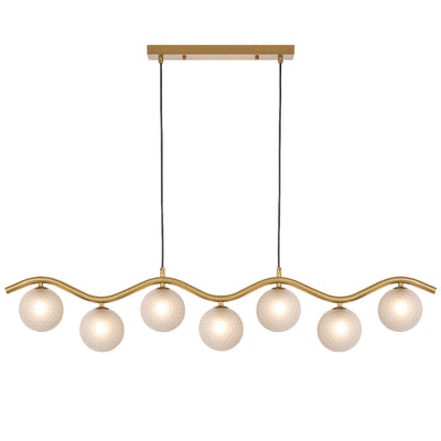 ORTON 7 LIGHT PENDANT ANTIQUE GOLD