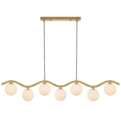 ORTON 7 LIGHT PENDANT ANTIQUE GOLD