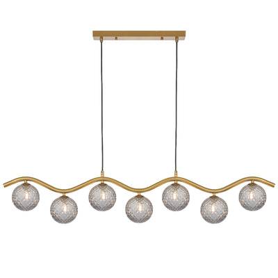 ORTON 7 LIGHT PENDANT ANTIQUE GOLD