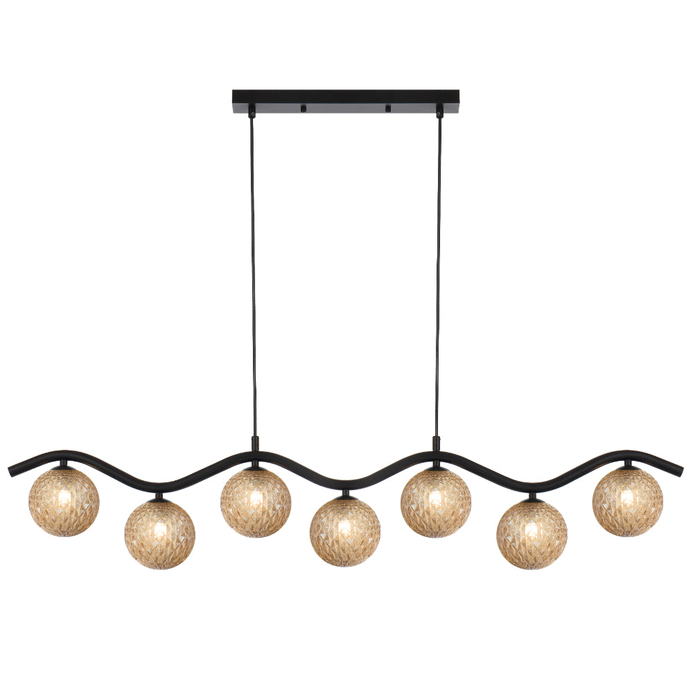 ORTON 7 LIGHT PENDANT BLACK