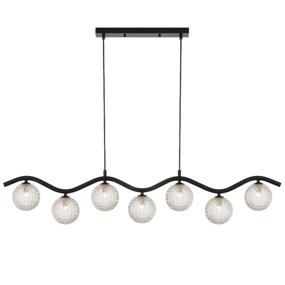 ORTON 7 LIGHT PENDANT BLACK