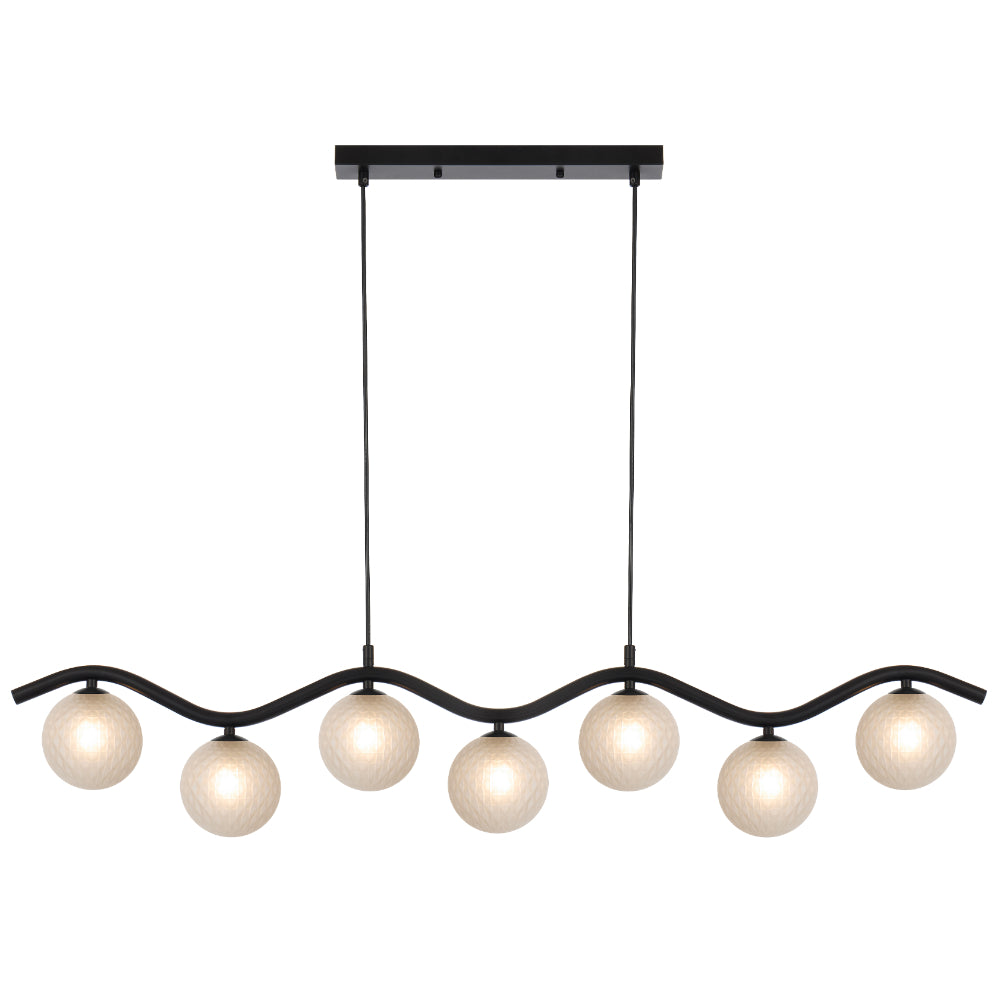 ORTON 7 LIGHT PENDANT BLACK