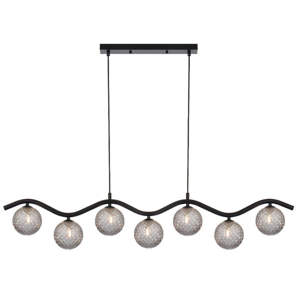 ORTON 7 LIGHT PENDANT BLACK