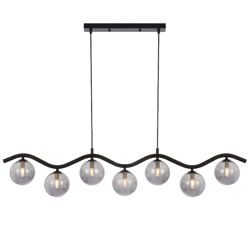 ORTON 7 LIGHT PENDANT BLACK