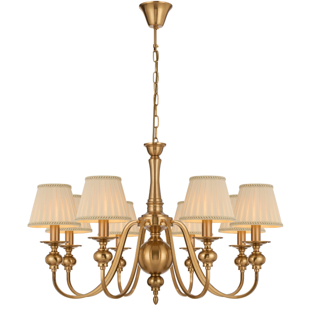 SIEDEL 8 LIGHT PENDANT W/SHADE