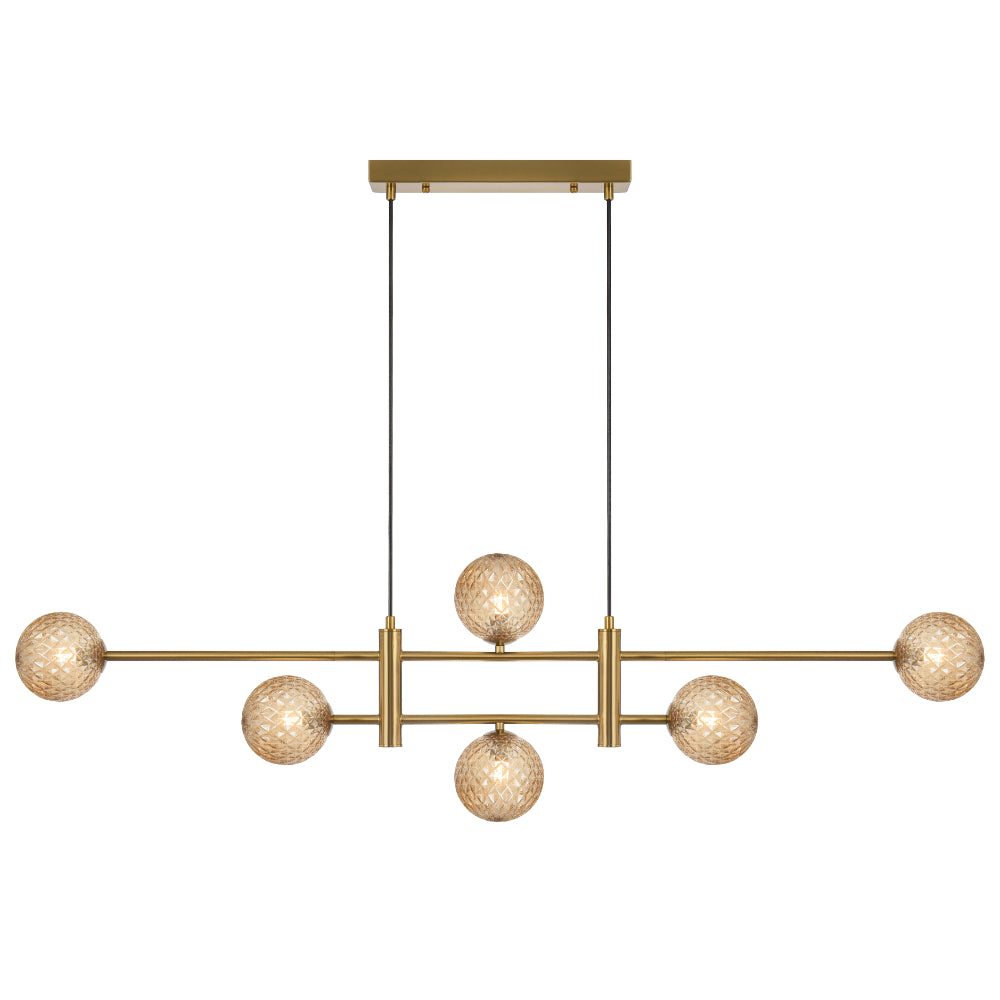 TYSON 6 LIGHT PENDANT ANTIQUE GOLD