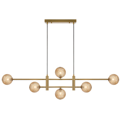 TYSON 6 LIGHT PENDANT ANTIQUE GOLD