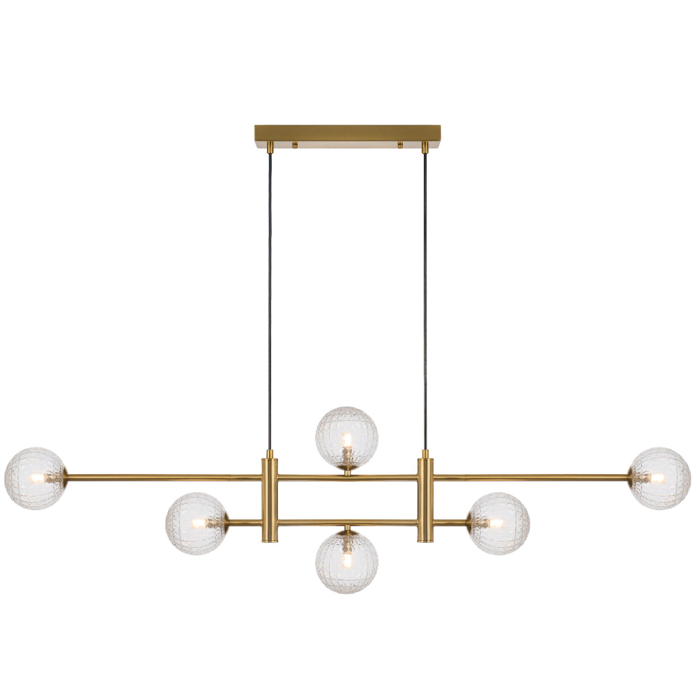 TYSON 6 LIGHT PENDANT ANTIQUE GOLD