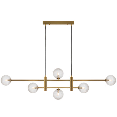 TYSON 6 LIGHT PENDANT ANTIQUE GOLD