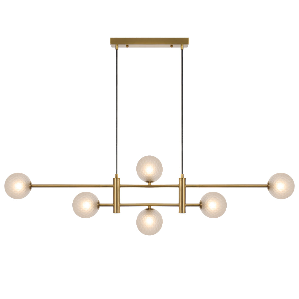 TYSON 6 LIGHT PENDANT ANTIQUE GOLD