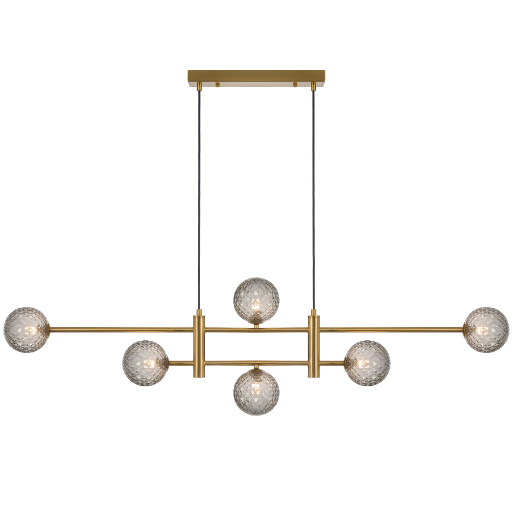 TYSON 6 LIGHT PENDANT ANTIQUE GOLD