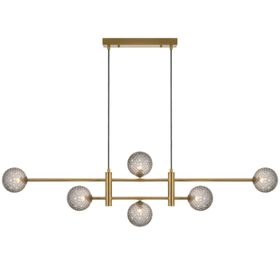 TYSON 6 LIGHT PENDANT ANTIQUE GOLD