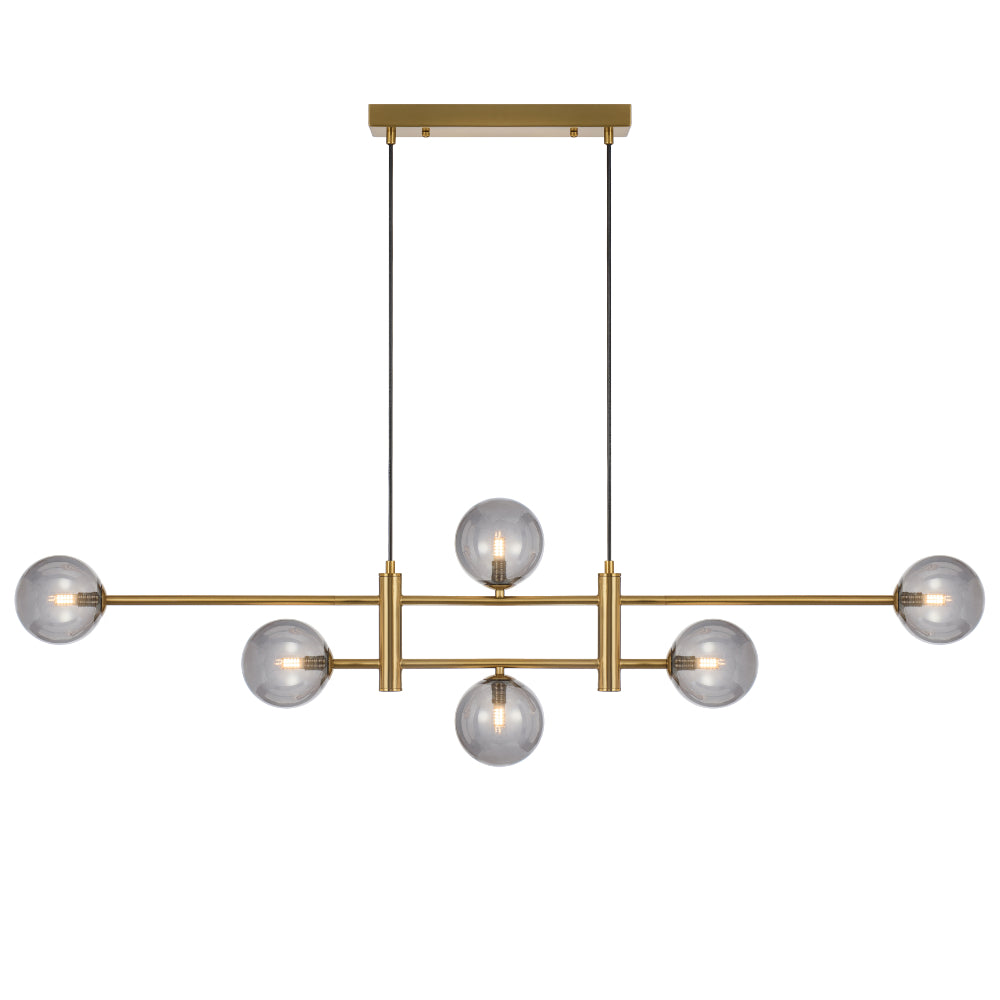 TYSON 6 LIGHT PENDANT ANTIQUE GOLD