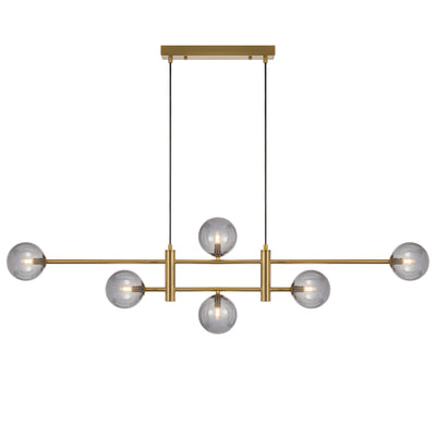 TYSON 6 LIGHT PENDANT ANTIQUE GOLD