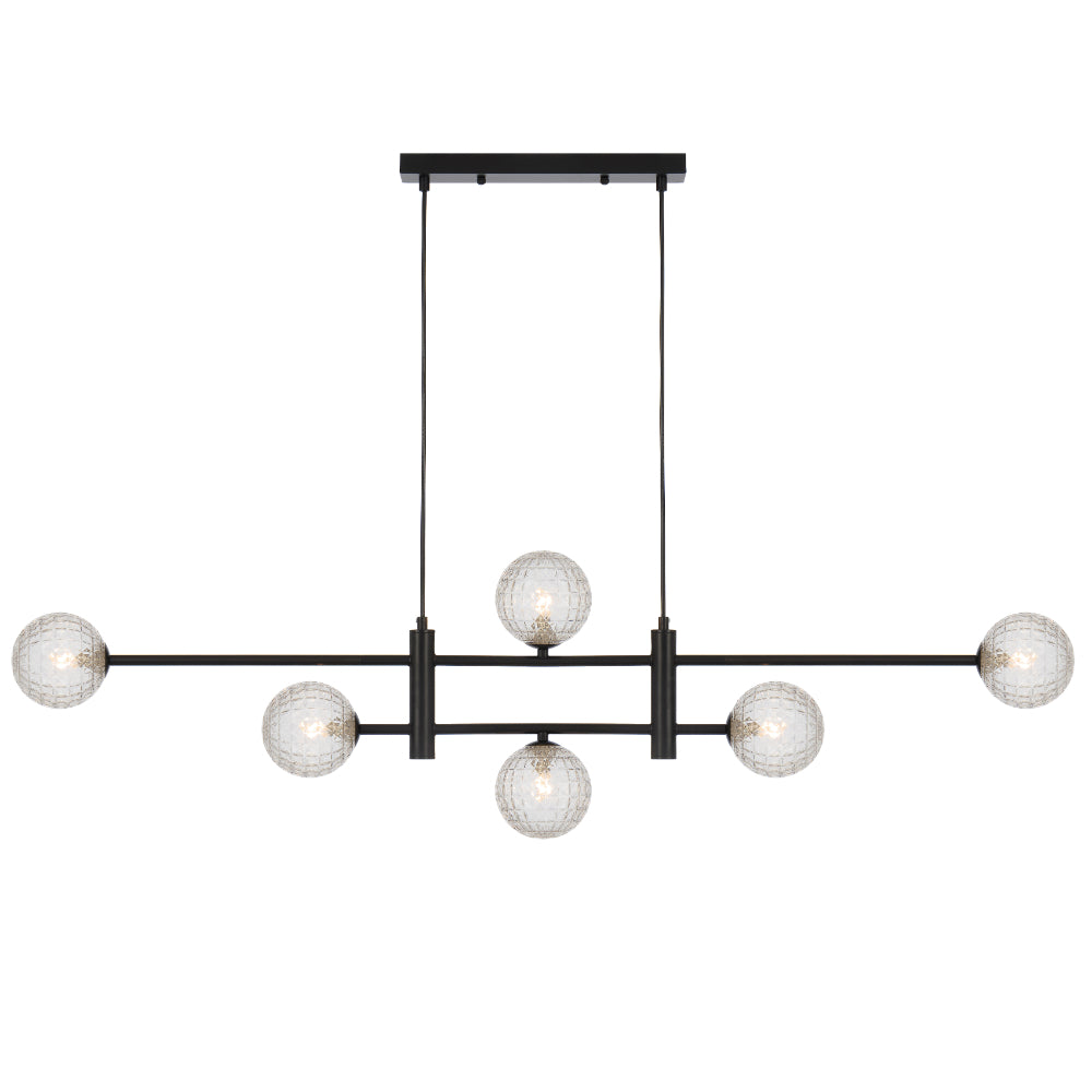 TYSON 6 LIGHT PENDANT BLACK